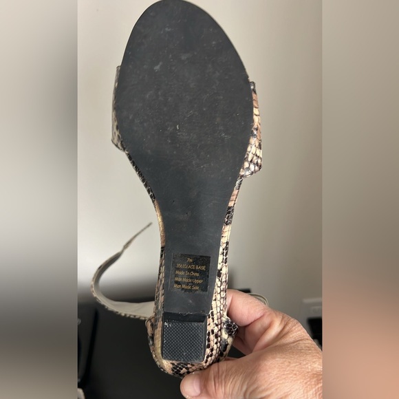 Diba True Women's Snakeskin Pattern Sandals - Tan - Picture 3 of 3